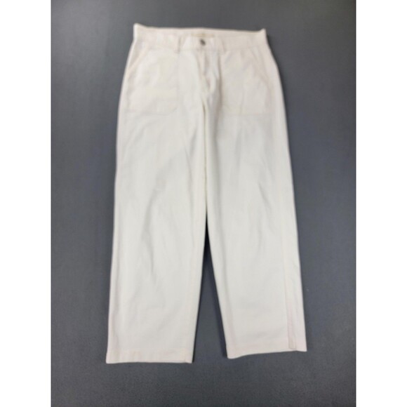 Levis Utility Pants Womens 29 White Straight Leg High Rise Stretch Casual - Picture 1 of 16